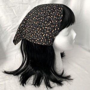 Floral Print Elastic Country Chic Peasant Style Bandanna
